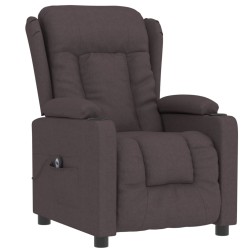Fauteuil inclinable électrique Marron foncé Tissu 