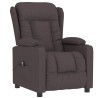 Fauteuil inclinable électrique Marron foncé Tissu 