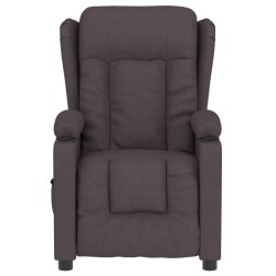 Fauteuil inclinable électrique Marron foncé Tissu 