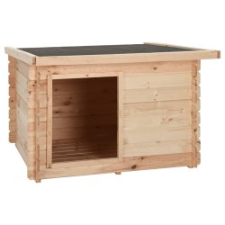 Niche pour chiens 122,5x118x82,6 cm Bois de pin massif 14 mm 