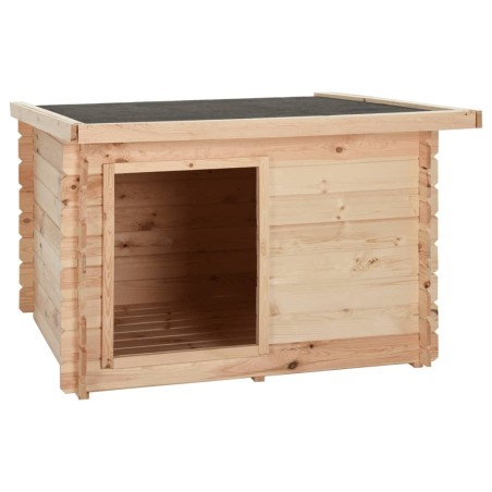 Niche pour chiens 122,5x118x82,6 cm Bois de pin massif 14 mm 