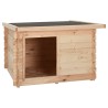 Niche pour chiens 122,5x118x82,6 cm Bois de pin massif 14 mm 