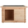 Niche pour chiens 122,5x118x82,6 cm Bois de pin massif 14 mm 