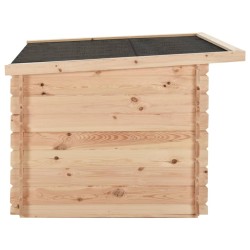 Niche pour chiens 122,5x118x82,6 cm Bois de pin massif 14 mm 