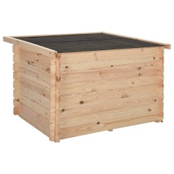 Niche pour chiens 122,5x118x82,6 cm Bois de pin massif 14 mm 