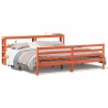 Cadre de lit sans matelas cire marron 180x200cm bois pin massif 