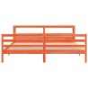 Cadre de lit sans matelas cire marron 180x200cm bois pin massif 