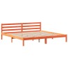 Cadre de lit sans matelas cire marron 180x200cm bois pin massif 