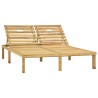 Chaise longue double avec coussins Bois de pin imprégné 
