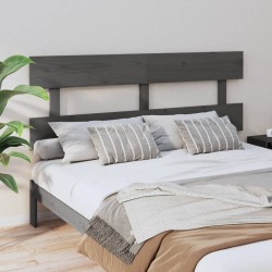 Tête de lit Gris 154x3x81 cm Bois massif de pin 