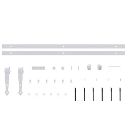 Kit mini de porte d'armoire coulissante Acier au carbone 122 cm 