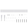 Kit mini de porte d'armoire coulissante Acier au carbone 122 cm 