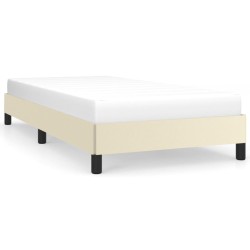 Cadre de lit sans matelas crème 90x200 cm similicuir 
