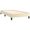 Cadre de lit sans matelas crème 90x200 cm similicuir 