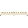 Cadre de lit sans matelas crème 90x200 cm similicuir 