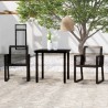 Ensemble à manger de jardin 3 pcs Noir 