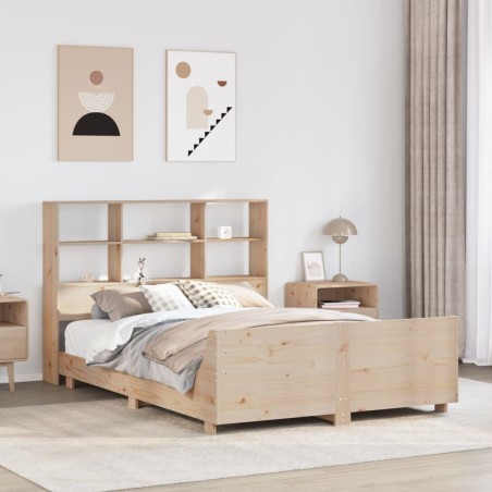 Cadre de lit sans matelas 120x190 cm bois de pin massif 