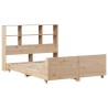 Cadre de lit sans matelas 120x190 cm bois de pin massif 