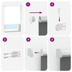 Store enrouleur occultant blanc cassé 150x175 cm largeur tissu 