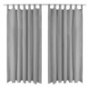 Rideau occultant avec boucles 2 pcs 140 x 245 cm Gris 