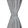 Rideau occultant avec boucles 2 pcs 140 x 245 cm Gris 