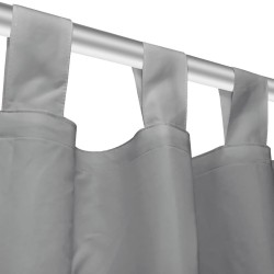 Rideau occultant avec boucles 2 pcs 140 x 245 cm Gris 