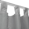 Rideau occultant avec boucles 2 pcs 140 x 245 cm Gris 