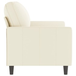 Canapé à 2 places Crème 120 cm Velours 