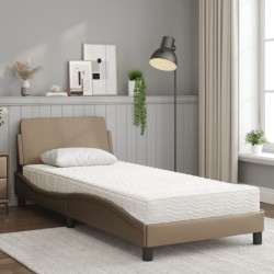 Lit avec matelas cappuccino 80x200 cm similicuir 