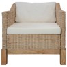 Fauteuil avec coussins Rotin naturel 