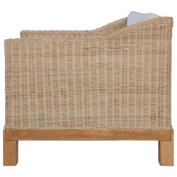 Fauteuil avec coussins Rotin naturel 