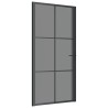 Porte intérieure 102,5x201,5 cm Noir Verre ESG et aluminium 