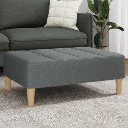 Repose-pied gris foncé 77x55x31 cm tissu 