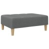 Repose-pied gris foncé 77x55x31 cm tissu 
