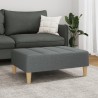Repose-pied gris foncé 77x55x31 cm tissu 