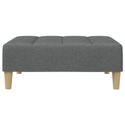 Repose-pied gris foncé 77x55x31 cm tissu 