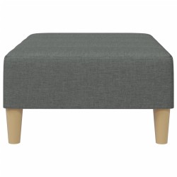 Repose-pied gris foncé 77x55x31 cm tissu 