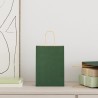 Sacs en papier 250 pcs avec poignées vert 15x8x21 cm 