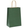 Sacs en papier 250 pcs avec poignées vert 15x8x21 cm 