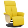 Fauteuil inclinable avec repose-pieds jaune clair tissu 