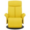 Fauteuil inclinable avec repose-pieds jaune clair tissu 
