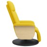 Fauteuil inclinable avec repose-pieds jaune clair tissu 