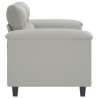 Canapé à 2 places Gris clair 120 cm Tissu microfibre 
