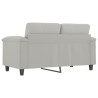 Canapé à 2 places Gris clair 120 cm Tissu microfibre 