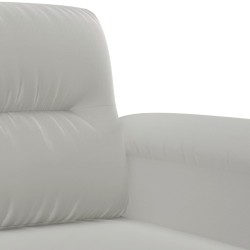 Canapé à 2 places Gris clair 120 cm Tissu microfibre 