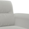 Canapé à 2 places Gris clair 120 cm Tissu microfibre 