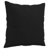 Canapé 2 places avec oreillers noir 120 cm tissu microfibre 