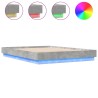 Cadre de lit avec LED sans matelas gris béton 160x200 cm 