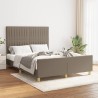 Cadre de lit sans matelas taupe 140x190 cm tissu 