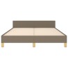 Cadre de lit sans matelas taupe 140x190 cm tissu 